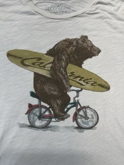 Lucky Brand Bear on Bicycle Graphic T-Shirt Size L