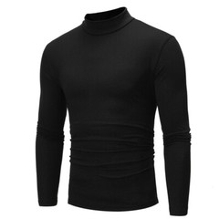 Zonbailon men’s t-shirt solid color quick dry warm thickened bottomed shirt