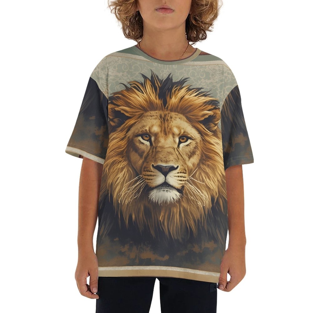 Short-sleeved t-shirt with a loose fit, easy to wear.