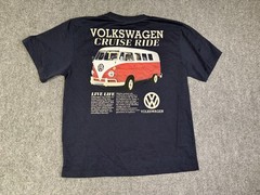 Men’s VW Volkswagen Bus Van Cruise Ride T-Shirt Size Large Live Life Blue