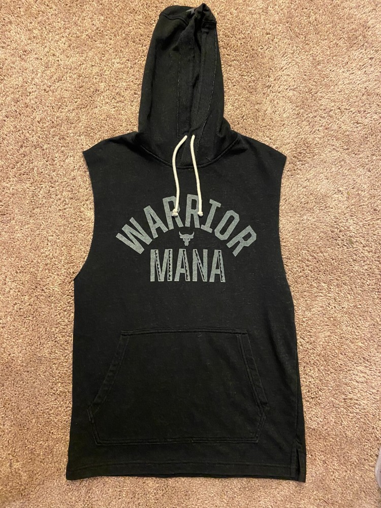 Under Armour The Rock “Warrior Mana” Hooded Sleeveless Shirt Mens Size Small