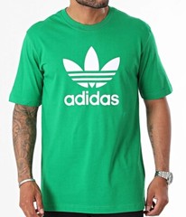 NEW MENS ADIDAS ORIGINALS TREFOIL TEE SHIRT ~SIZE LARGE #IR8012 GREEN