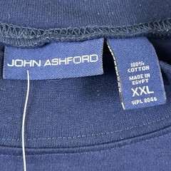 John Ashford Shirt Mens XXL Large Blue Stretch Crew Neck Long Sleeve Tee New