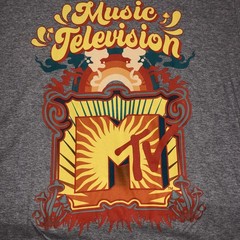 MTV Graphic Tee / Shirt 2XL Grey Logo Hip Hop Swag Retro