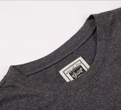 Slim Fit Men’s T-Shirt Stretch Cotton Crew Neck Minimalist Design Basic Tee