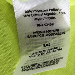 Men’s T-Shirt Size 3XL Neon Yellow Long Sleeve Athletic Works Moisture Wicking