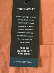Kenneth Cole Small Rust Tech Pocket T-Shirt Super Soft Flex UPF 50+
