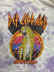 2021 Def Leppard High ‘N’ Dry Tie Dye Long Sleeve Band T-Shirt M/L Double Sided