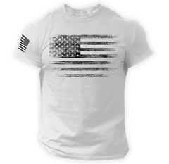 USA Distressed Flag Men T Shirt Patriotic American Tee Plus Size L-6XL