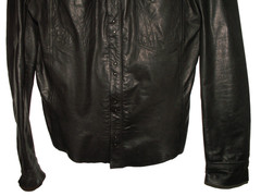 Men’s All Saints REBELL LEATHER SHIRT jacket overshirt L (ref54) £99.99!!!!!