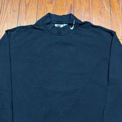 Vintage Nike Mock Neck Shirt Mens Size Medium Black Long Sleeve Swoosh 90s
