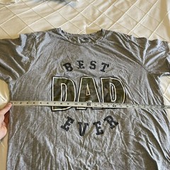 Mission Ridge Shirt Men 2XL Gray Cotton Polyester Best Dad Ever Short Sleeve Tee