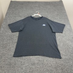 Vintage Starter T Shirt Mens XL Blue Textured Knit Embroidered Logo Sportswear