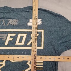 Fox Buckle B Premium Fit Shirt Mens Medium Blue Graphic Motocross MX74 Racing