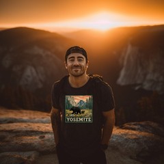Yosemite National Park Shirt Half Dome Souvenir Shirt Stamp Outdoor Wildlife Tee