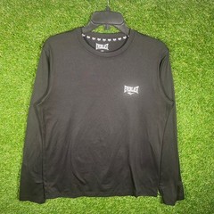 Everlast Mens Black Long Sleeve Performance Athletic Training Shirt Large 4229