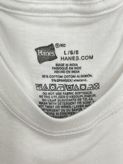 NEW HANES ULTIMATE 4 TAGLESS T-SHIRTS COMFORT FIT COTTON STRETCH SZ L WHITE 3621