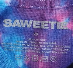 Saweetie Rapper T-Shirt Men’s Sz 2XL Tie-Dye Hip Hop Music Street Rap Tee