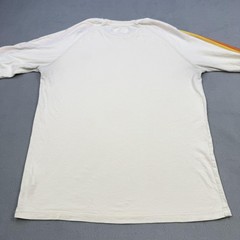 Marine Layer Shirt Mens Small White Rainbow Stripe Long Sleeve Tee Lost & Found