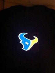 Houston Texans NFL Sound Activated Lights Up LED Light EL T-Shirt S/L/L/XL/XXL