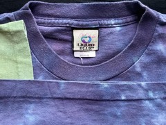 Vtg 2003 Led Zeppelin Liquid Blue Tie Dye T-Shirt Green M Y2K Band Single Stitch
