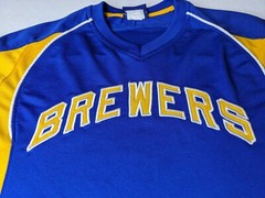 Milwaukee Brewers shirt Mens Medium MLB Baseball imperfections as pictured