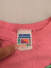Vintage 80s 90s Windjammer 1992 Surfing Beach Neon Pink Medium Retro Surfing