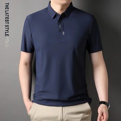 Premium Men’s Ice Silk Polo Shirt Short Sleeve Summer Casual Business T-Shirt