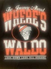 NWT Where’s Waldo? By DreamWorks Black/White/Orange thick T-Shirt Men’s Size M