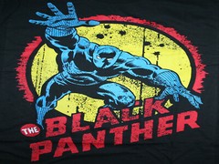 Black Panther Marvel Men’s Black T-Shirt Size Large NEW