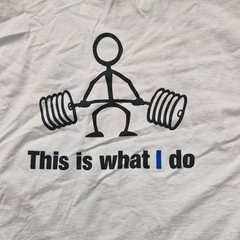 BPI Weightlifting Bodybuilding T Shirt Mens XL White Be Powerful Training Top