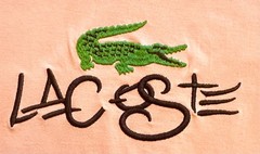 Lacoste Men’s Light Orange Cotton Crew Neck T-Shirt Embroidered Alligator M L XL