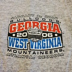 Vintage Georgia Bulldogs Shirt Men Small Gray 2006 Sugar Bowl UGA New Y2K