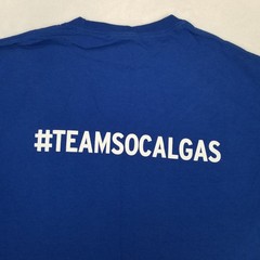 SoCalGas Logo #TeamSoCalGas Graphic T-Shirt Men’s Blue Medium Classic Casual