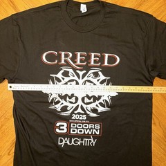 CREED Summer Of 99’ Tour TShirt 2025 Merch Size XL Black Double Sided