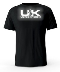 United Kingdom UK Reflective Logo Black T-Shirt