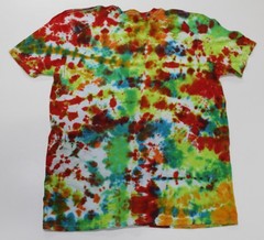 Tie Dye T-Shirt Adult L Red Party Bash Gildan Softstyle Cotton Short Sleeve