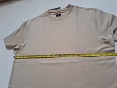 NEW Left Coast Tee Men’s Short Sleeve Pima Cotton Beige T-Shirt Top Size M