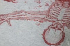 Vtg 90s Primal Wear Mens XL Environmental Impact Skeleton Cycling T-Shirt USA