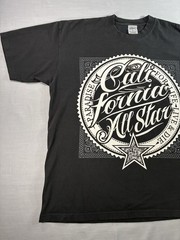Shaka California All Stars Graphic Tee 2XL Black Skate Streetwear Bandana Print