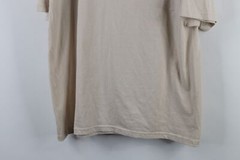 Vintage 90s Streetwear Mens XL Distressed Beach Lighthouse T-Shirt Beige Cotton