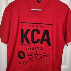 Keep A Child Alive Shirt Mens Large Red Graphic Charity Durban ZA KCA Africa Tee