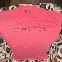 O’Neill Men’s Graphic Logo Crew Neck Short Sleeve Cotton Jersey Tee, Pink, L