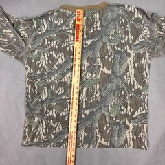 Vintage Mossy Oak Shirt Mens XL Brown Original Tree Stand Ringer Ace Sportswear