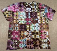 Handmade Ice Tie Dye T-Shirt 2XL Mens Womens Soft Cotton Red Green Glitch