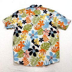 Paris Nation Men’s Button Down Shirt White Tropical Linen Blend Comfort 2XL 4XL