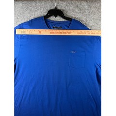 Greg Norman Mens XXXL Blue Short Sleeve Pocket T-Shirt Shark Logo Cotton Tee