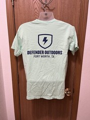 Comfort Colors T-Shirt Medium Pocket Double Sided Teal “Defender Outdoors”