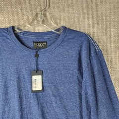 Goodlife Shirt Mens XL Blue Long Sleeve Crew Neck Tri Blend Soft USA Made NWT
