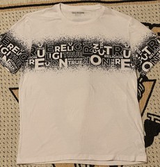 TRUE RELIGION White Shirt W/ Front To Back Print Sz.XL